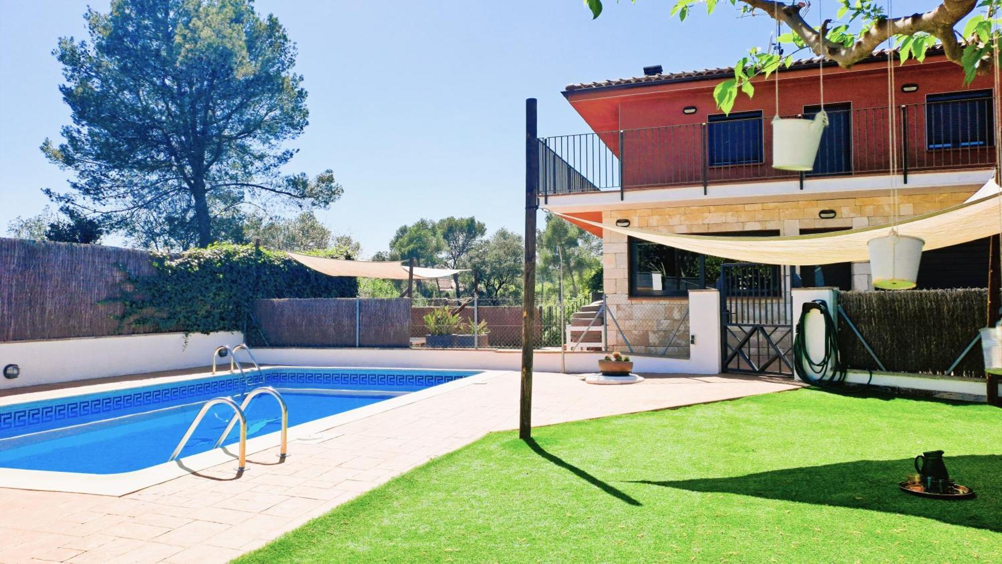Morera Blanca Piscina, Barbacoa, Chill-Out San Mateu de Bages Exterior foto